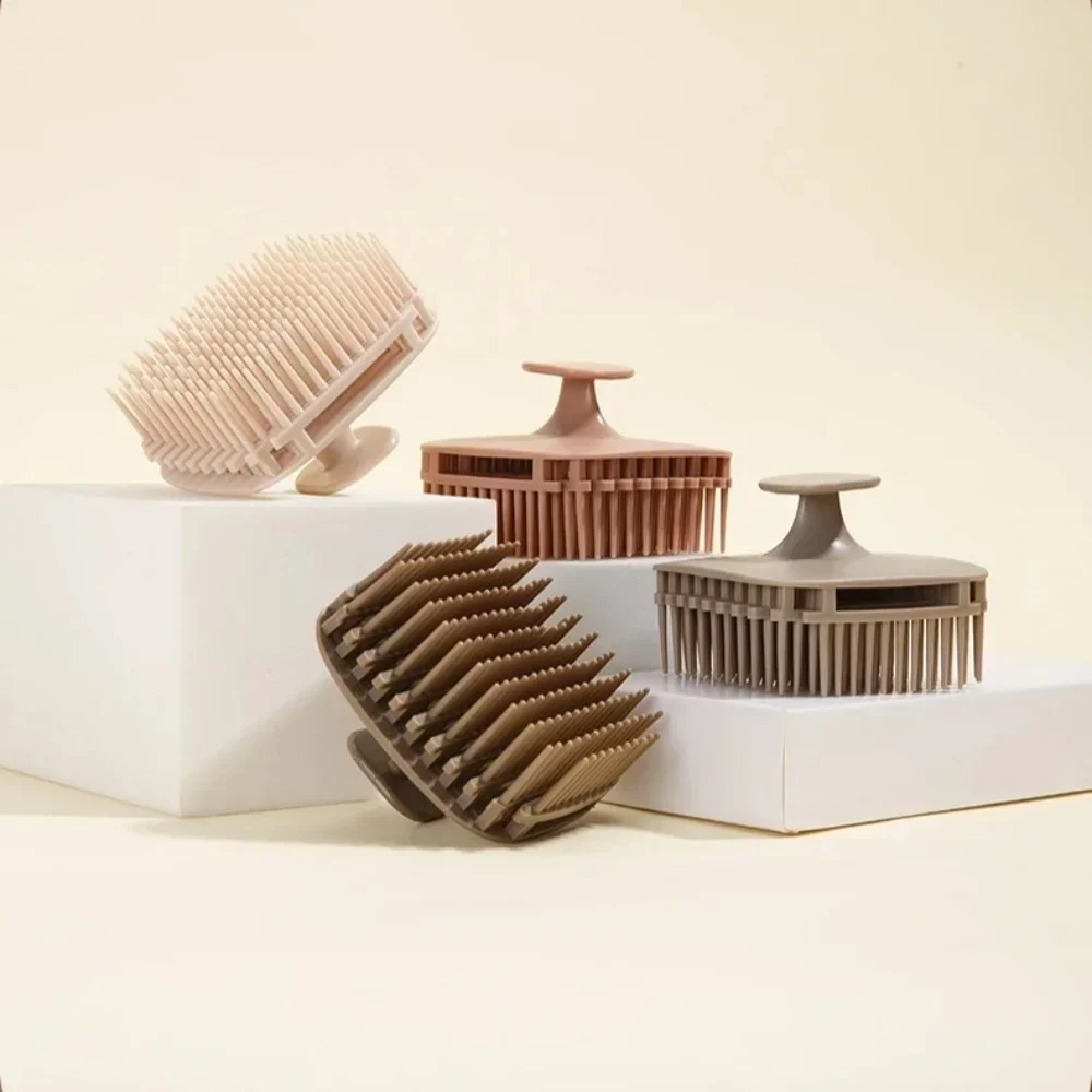 Hair Care Dandruff - Weiche Silikon-Kopfhautmassagebürste, Handgehaltene Haarwaschbürste, Kopfhautreiniger-Kamm für