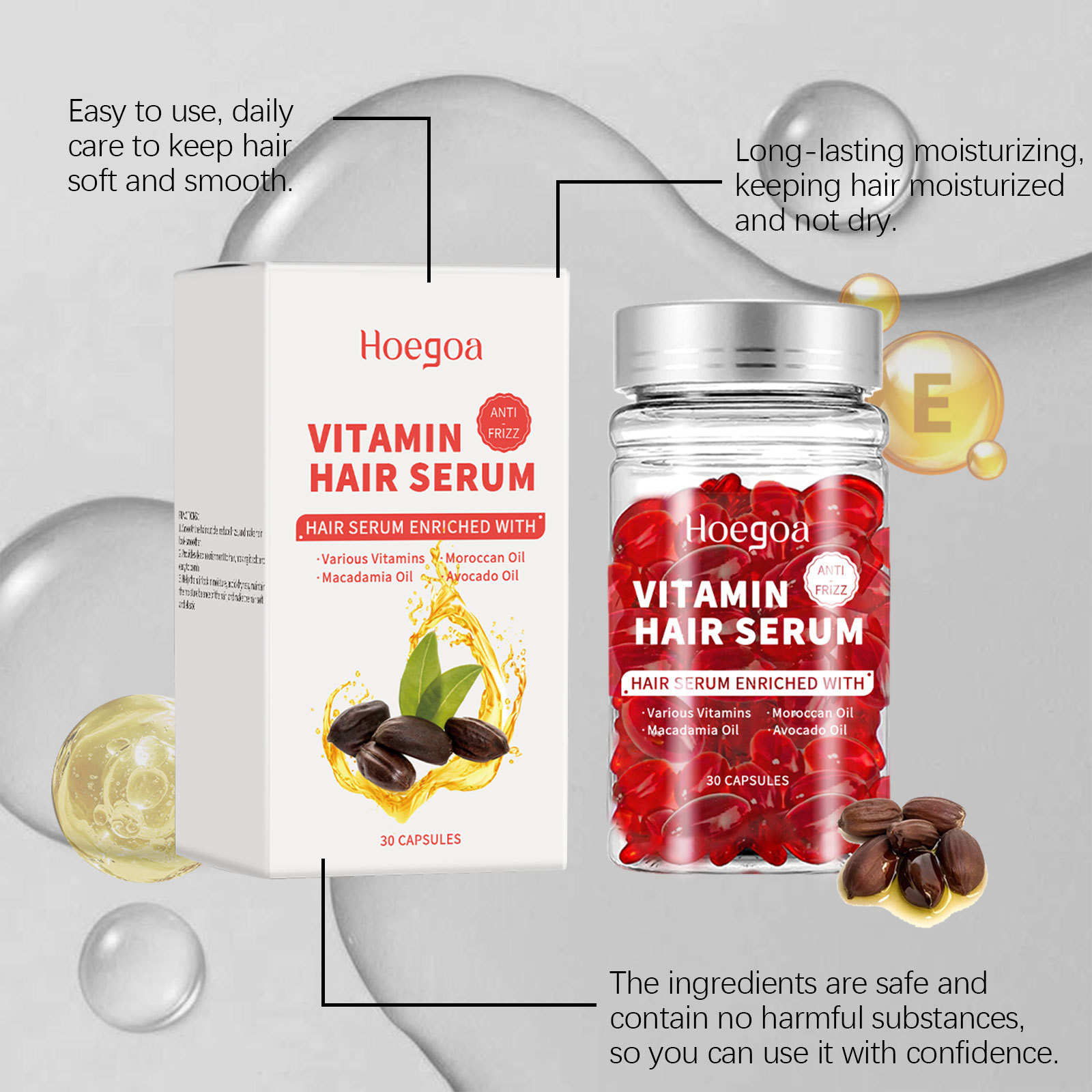 Hair Care Products - Vitamin-Haarpflege-Serum-Kapseln, erhöhen das Nachwachsen, Ölkontrolle, verhindern